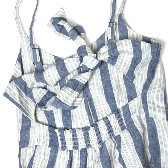 Rails Teresa Cannes Stripe Jumpsuit Linen Jumpsuit Blue White Size XS - Picture 14 of 16